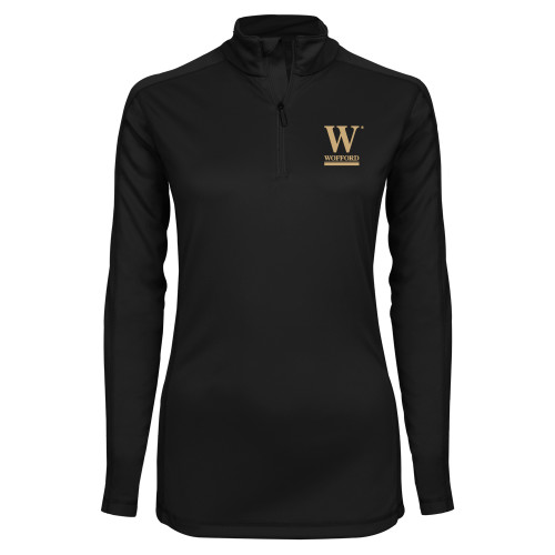  Syntrel Womens Black Interlock 1/4 Zip - W Wofford