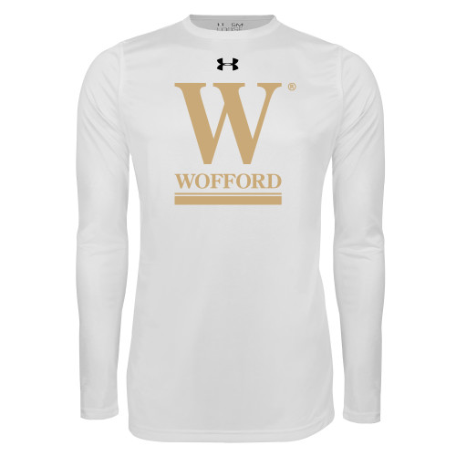  Under Armour White Long Sleeve Tech Tee - W Wofford