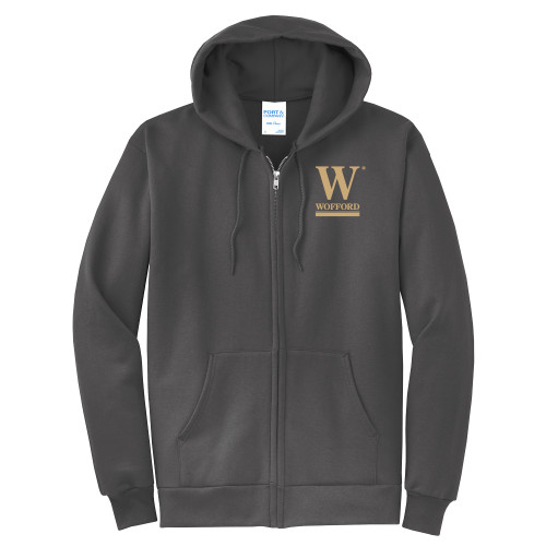  Extended Charcoal Fleece Full Zip Hoodie - W Wofford