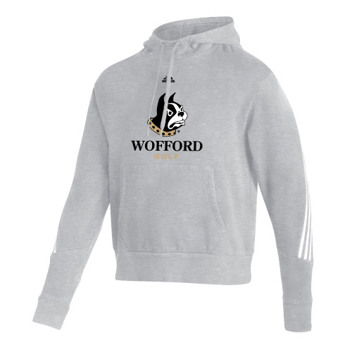  Adidas Medium Grey Heather Pullover Hood - Adidas Wofford Golf