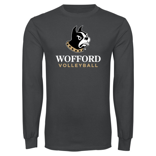 Charcoal Long Sleeve T Shirt - Volleyball