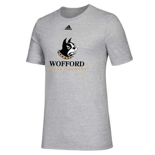  Adidas Medium Grey Heather Fresh Tee - Adidas Wofford Cross Country