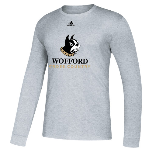  Adidas Medium Grey Heather Fresh Long Sleeve Tee - Adidas Wofford Cross Country