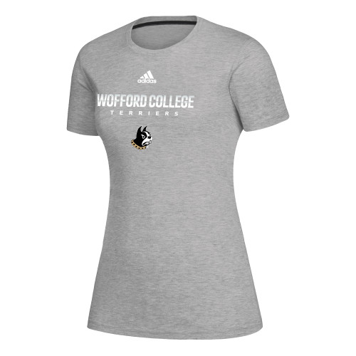  Adidas Womens Medium Heather Grey Creator Performance  Tee - Adidas Chrome Design Wofford