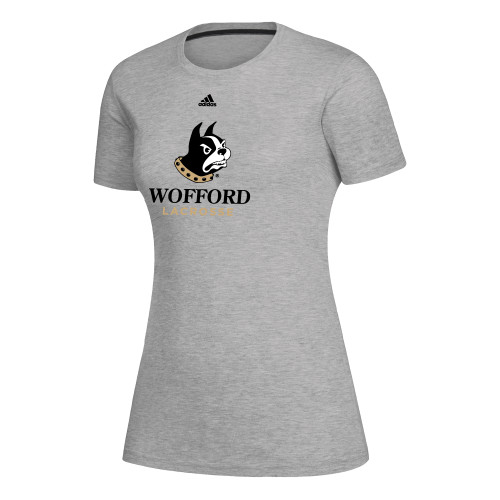  Adidas Womens Medium Heather Grey Creator Performance  Tee - Adidas Wofford Lacrosse