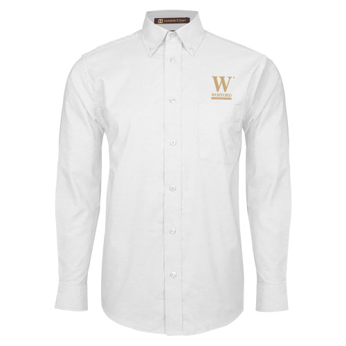  White Oxford Long Sleeve Shirt - W Wofford