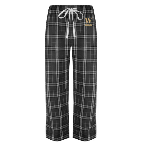  Black/Grey Flannel Pajama Pant - W Wofford