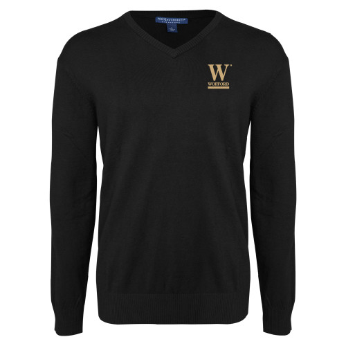  Black VNeck Sweater - W Wofford