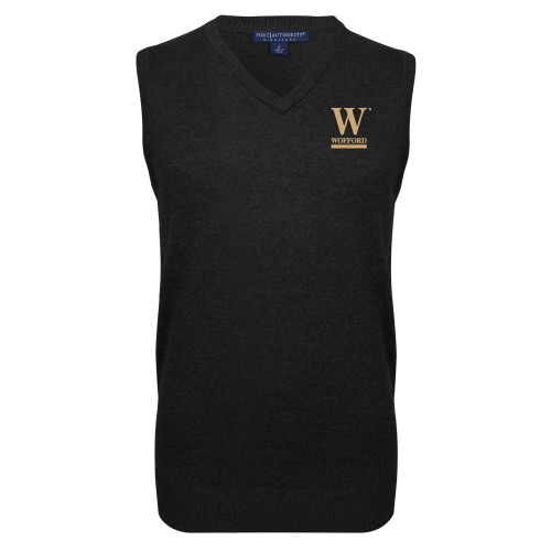  Black VNeck Sweater Vest - W Wofford