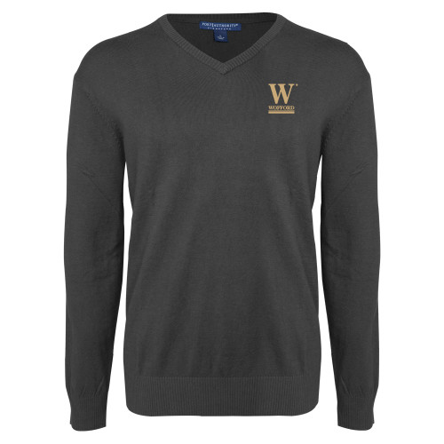  Charcoal Heather VNeck Sweater - W Wofford