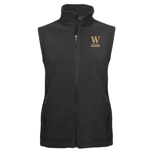  Charcoal Fleece Full Zip Vest - W Wofford