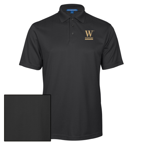  Charcoal Performance Fine Jacquard Polo - W Wofford