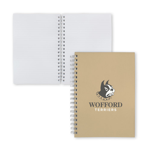  Clear 7 x 10 Spiral Journal Notebook - Wofford Terriers w/ Terrier