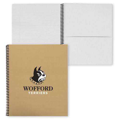  College Spiral Notebook w/Black Coil - Wofford Terriers w/ Terrier