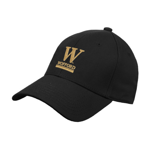  Black Structured Adjustable Pro Style Hat - W Wofford