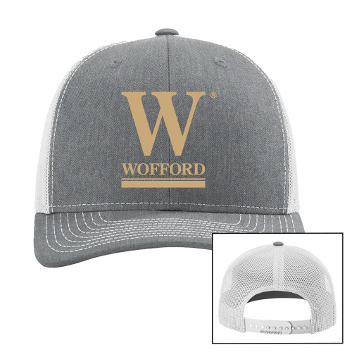  Richardson Heather Grey/Light Grey Trucker Hat - W Wofford