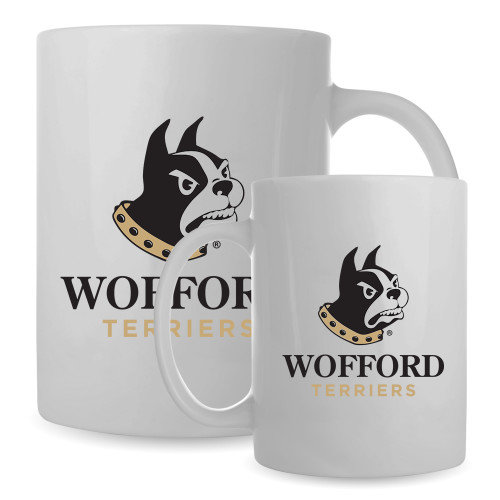  Full Color White Mug 15oz - Wofford Terriers w/ Terrier