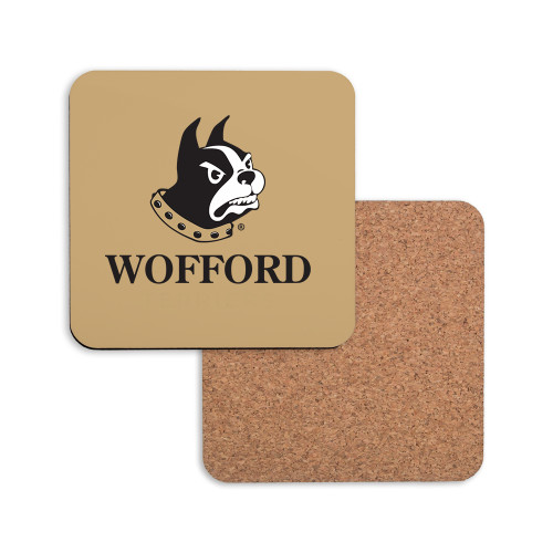  Hardboard Coaster w/Cork Backing - Wofford Terriers w/ Terrier