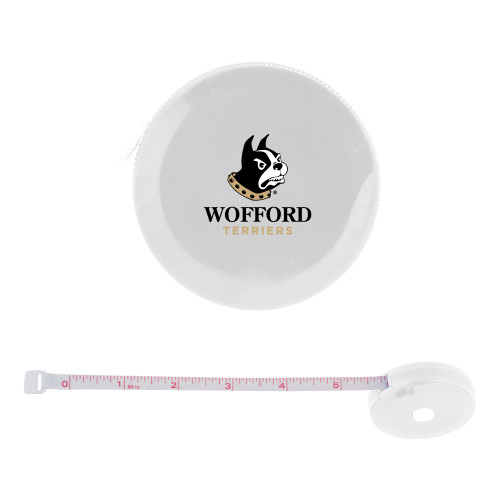  White Round Cloth 60 Inch Tape Measure - Wofford Terriers w/ Terrier