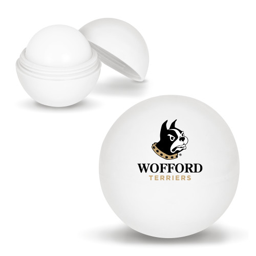  White Lip Moisturizer Ball - Wofford Terriers w/ Terrier