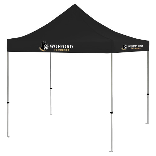  9 ft x 9 ft Black Tent - Wofford Terriers w/ Terrier Flat