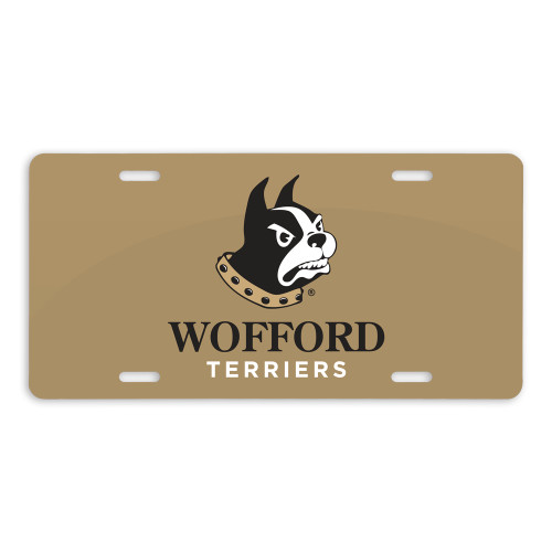  License Plate - Wofford Terriers w/ Terrier