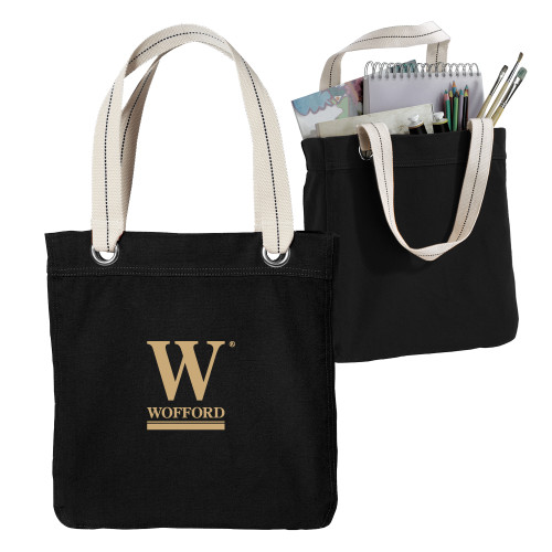  Allie Black Canvas Tote - W Wofford