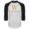 Thumbnail image for  White/Black Raglan Baseball T Shirt