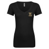 Thumbnail image for  Next Level Womens Black Ideal V Tee