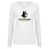 Thumbnail image for  Womens White Long Sleeve V Neck Tee