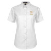 Thumbnail image for  Womens White Twill Button Up Short Sleeve
