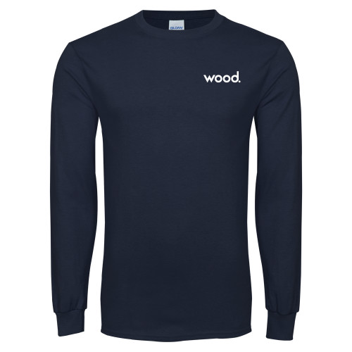 Navy Long Sleeve T-Shirt-Primary Logo