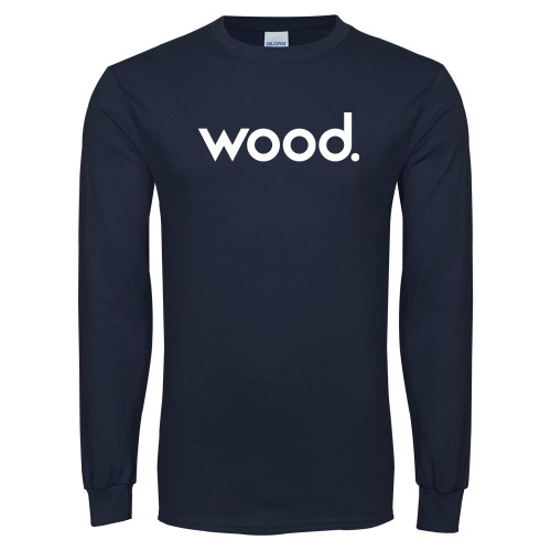 Navy Long Sleeve T-Shirt-Primary Logo