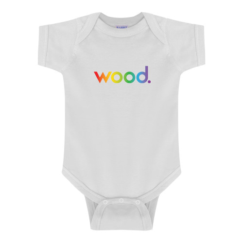White Infant Onesie-Wood Pride