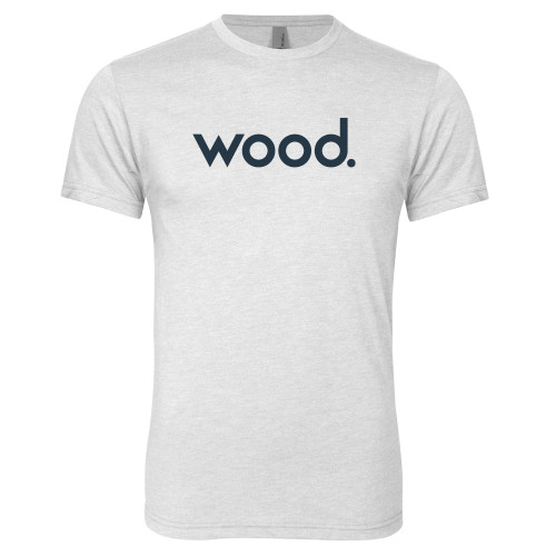 Next Level Heather White Triblend Tee-Primary Logo