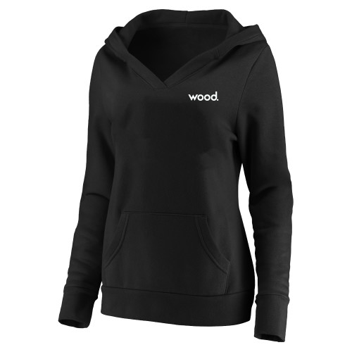 Womens Plus Black Hoodie-Primary Logo