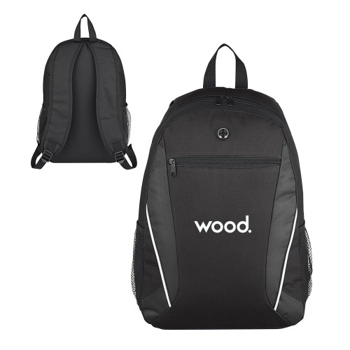 Homerun Black Computer Backpack-Primary Logo
