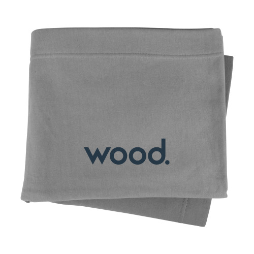 Grey Sweatshirt Blanket-Primary Logo