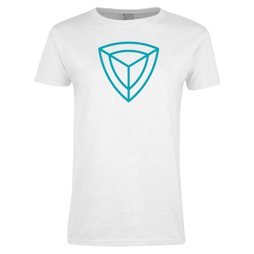 Womens White Short Sleeve Tee-Safety Shield Alone