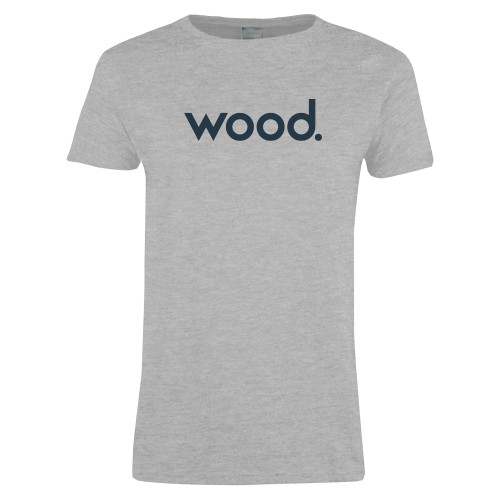 Womens Grey Short Sleeve Tee-Primary Logo