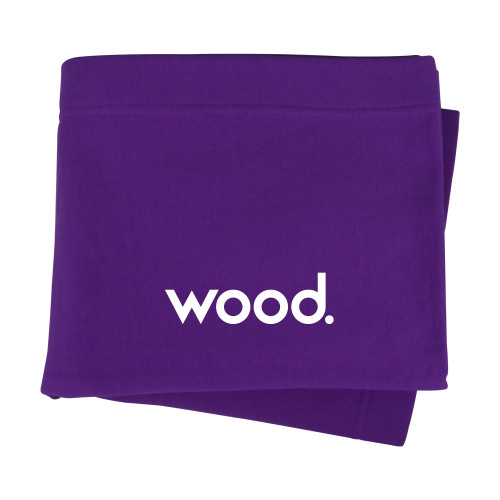 Purple Sweatshirt Blanket-Primary Logo