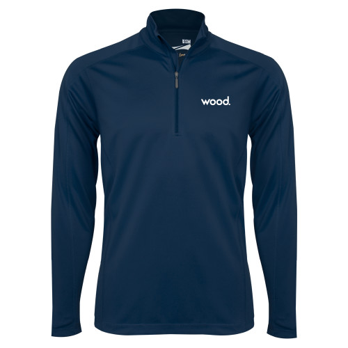 Syntrel Navy Interlock 1/4 Zip-Primary Logo