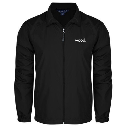 Black Full Zip Wind Jacket-Primary Logo
