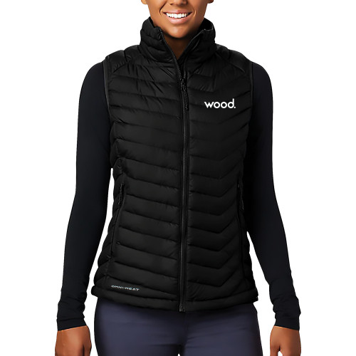Columbia Womens Black Powder Lite Vest-Primary Logo