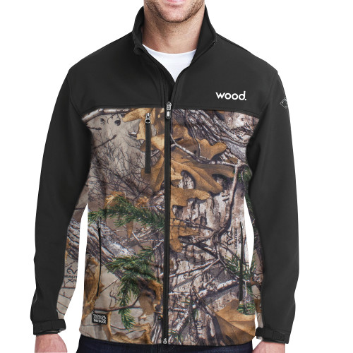 DRI DUCK Motion Realtree Xtra/Charcoal Softshell Jacket-Primary Logo