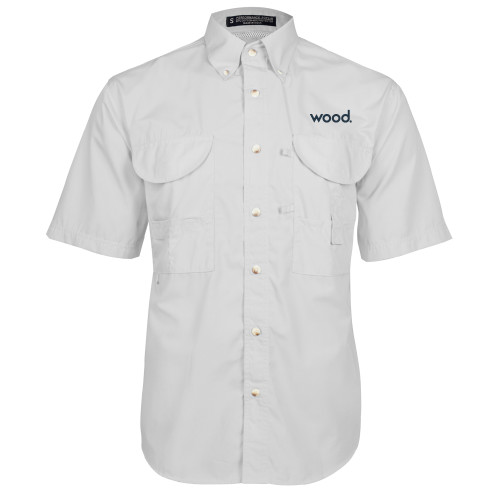 White Fishing Shirt Performance Short Sleeve-Primary Logo