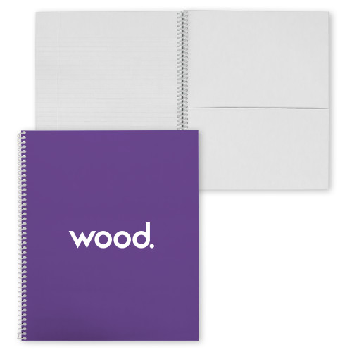 College Spiral Notebook w/Clear Coil-Primary Logo