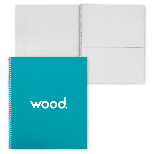 College Spiral Notebook w/Clear Coil-Primary Logo