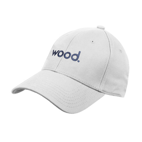 White Structured Adjustable Pro Style Hat-Primary Logo