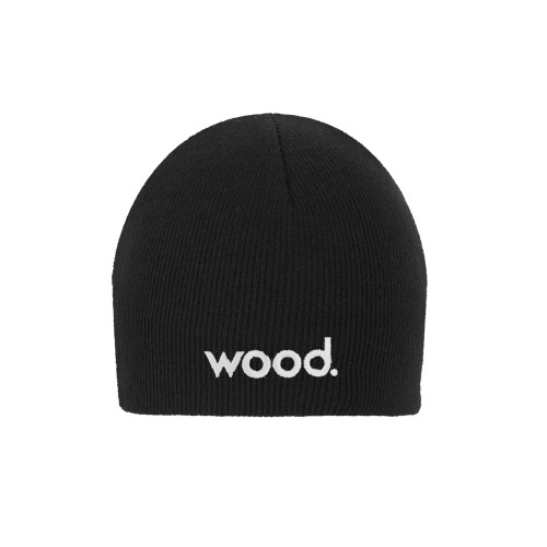 Black Knit Beanie-Primary Logo
